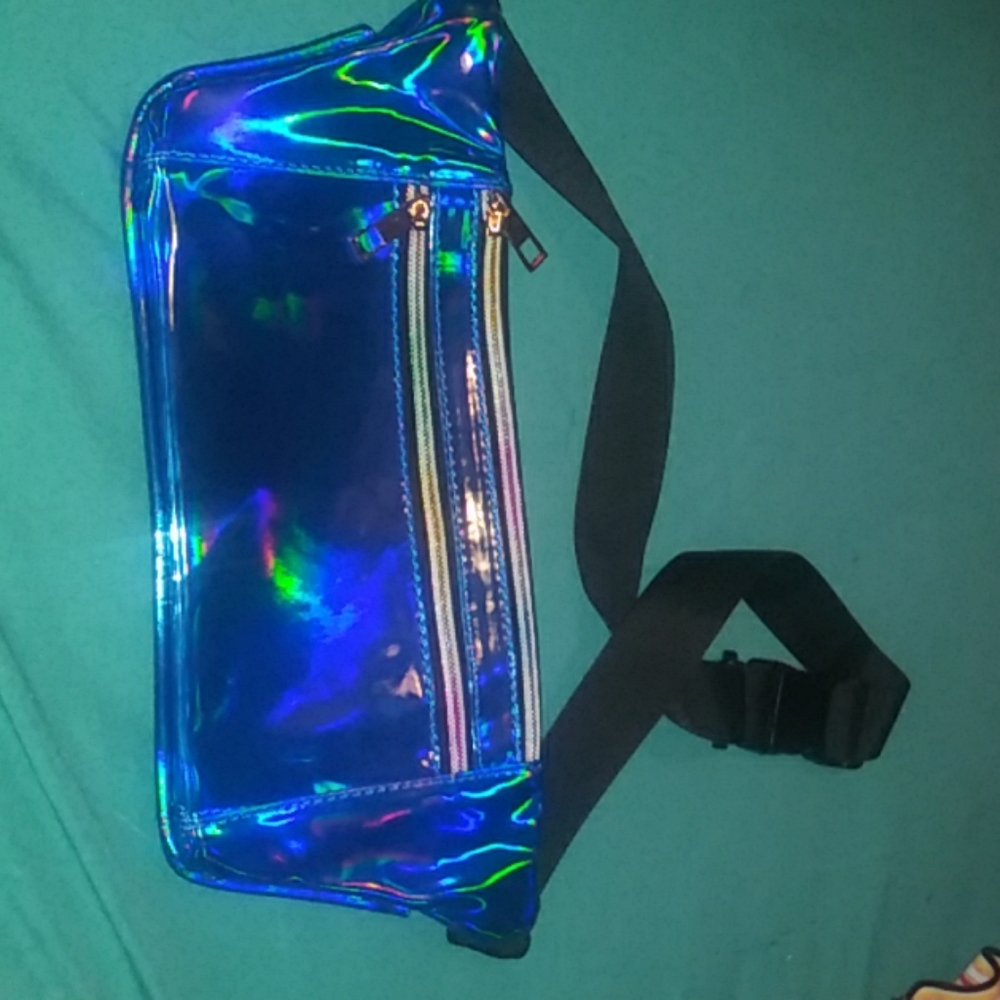 Blue Metallic Fanny pack